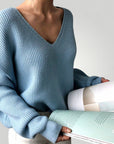 Pull Col V Tricoté Élégant et Confortable 3 - Mode Lumière