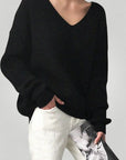 Pull Col V Tricoté Élégant et Confortable 4 - Mode Lumière
