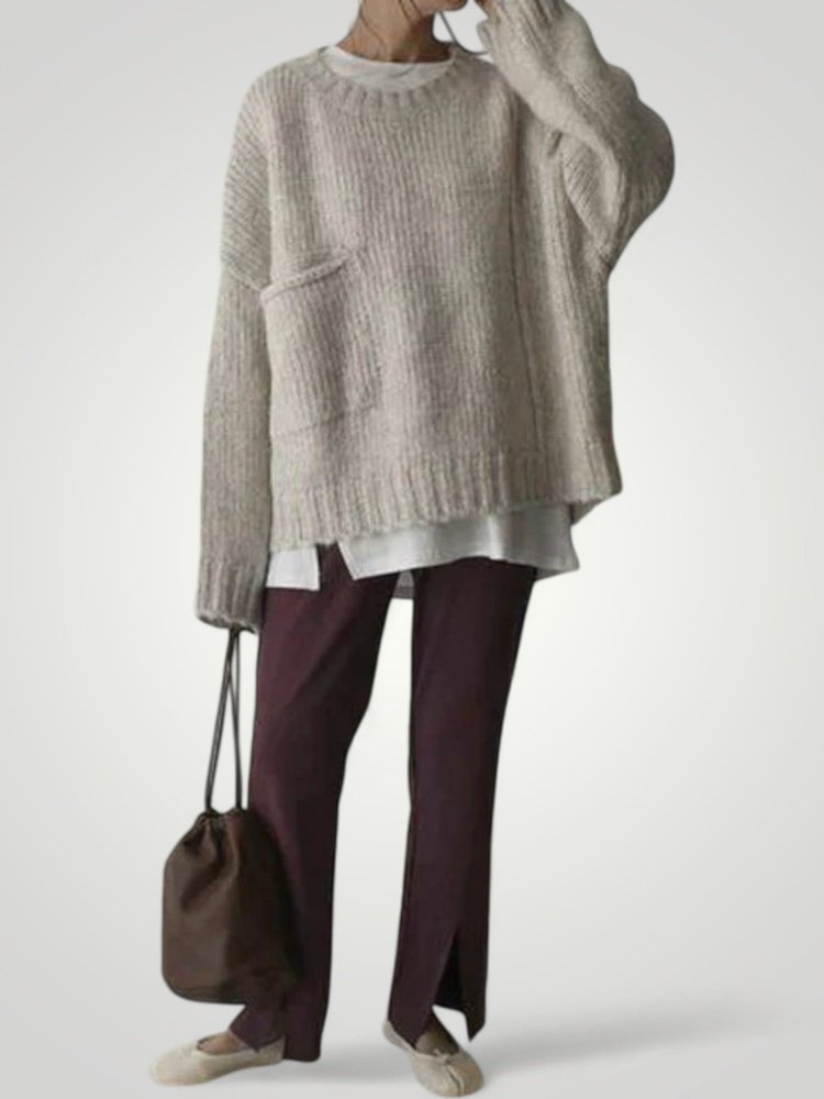 Pull Coloré Oversize avec Poches Pratiques 2 - Mode Lumière