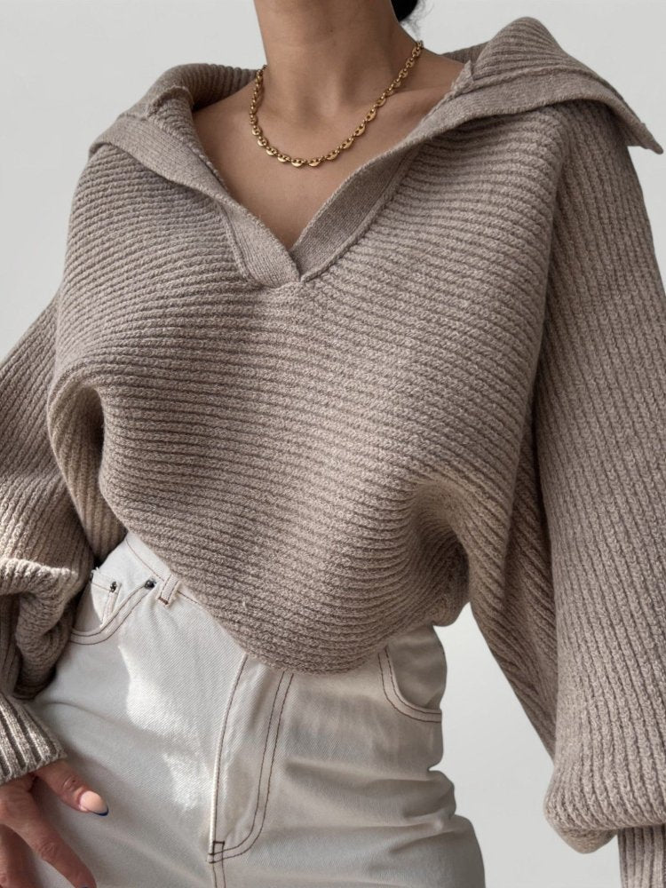 Pull Court Femme au Col V Élégant 4 - Mode Lumière