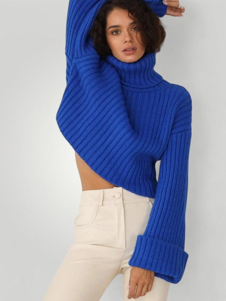 Pull Court à Col Roulé Élégant 1 - Mode Lumière