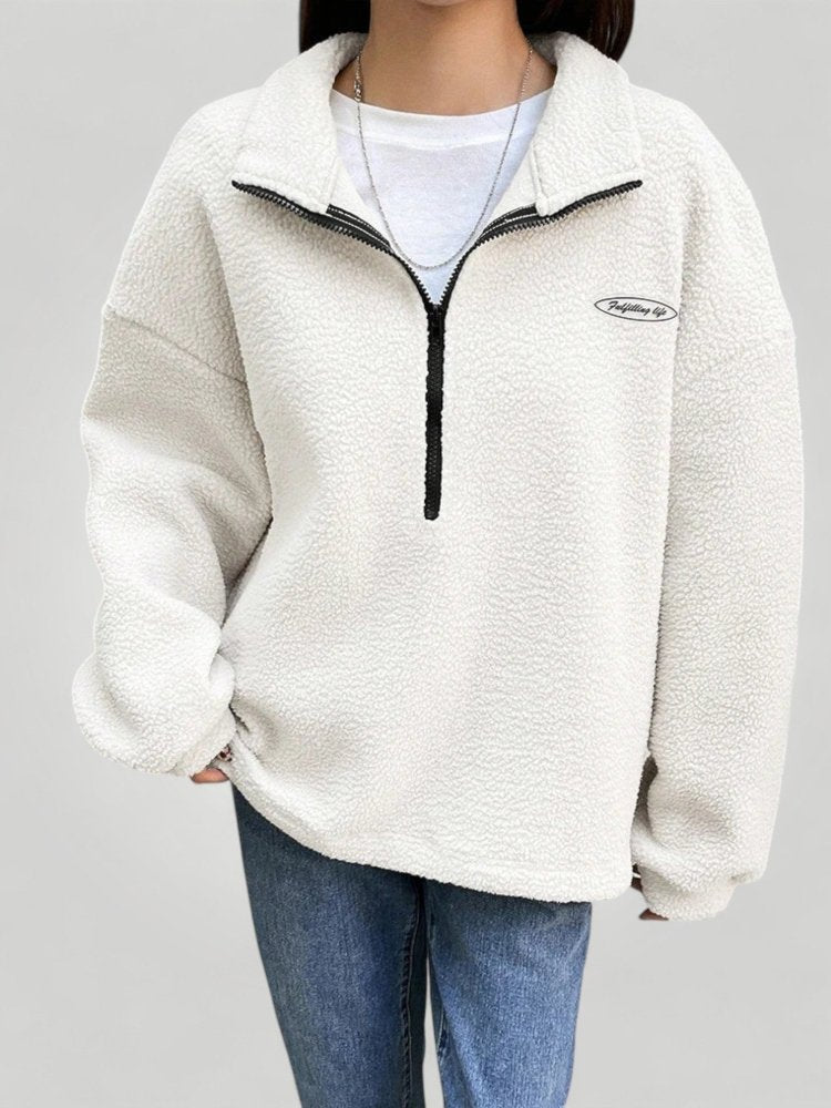 Pull Demi - Zip au Col Montant Élégant 1 - Mode Lumière