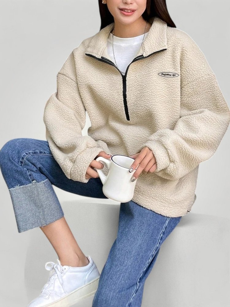 Pull Demi - Zip au Col Montant Élégant 5 - Mode Lumière