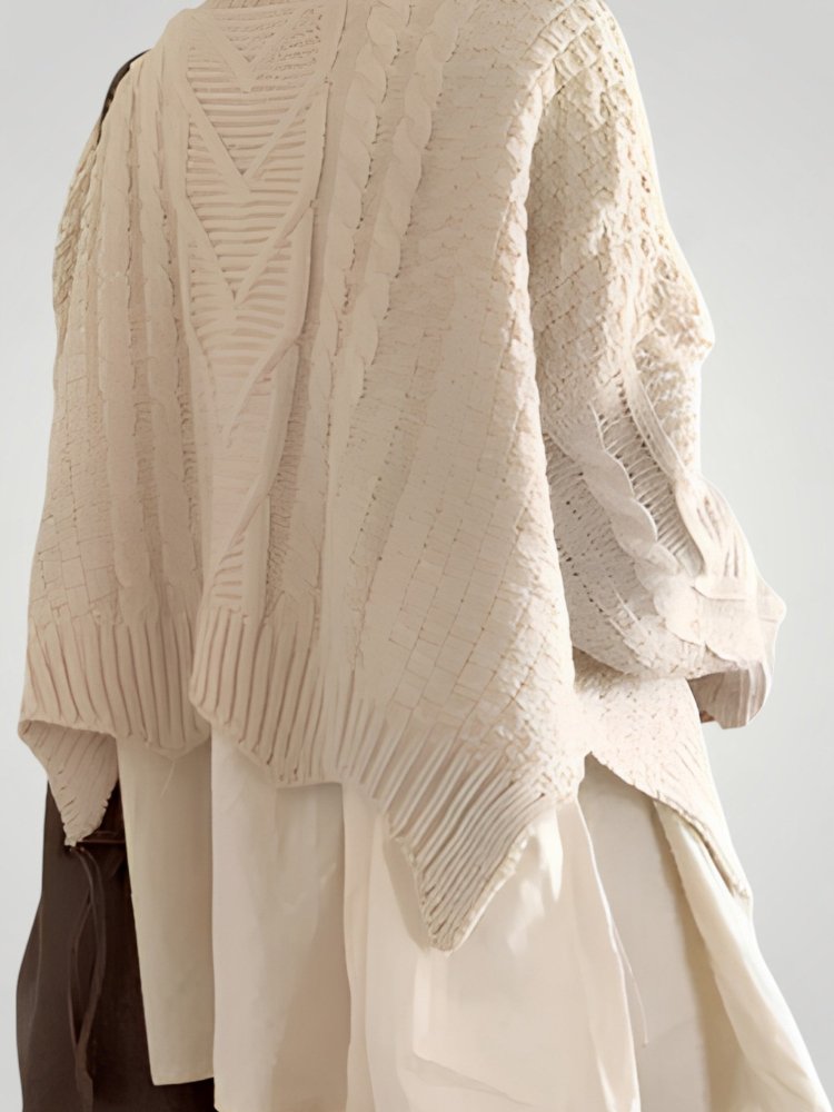 Pull Doux à Demi - Décolleté Élégant 2 - Mode Lumière