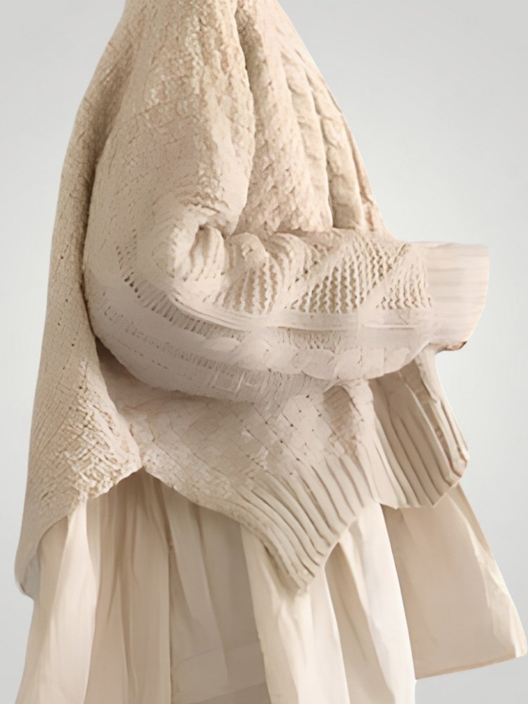 Pull Doux à Demi - Décolleté Élégant 3 - Mode Lumière