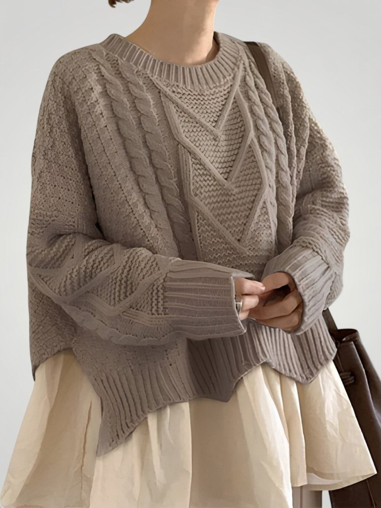 Pull Doux à Demi - Décolleté Élégant 4 - Mode Lumière