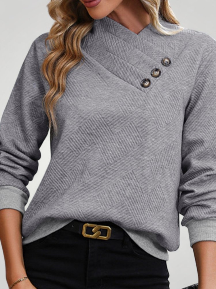 Pull à Boutons Décoratifs Élégant et Confortable 2 - Mode Lumière