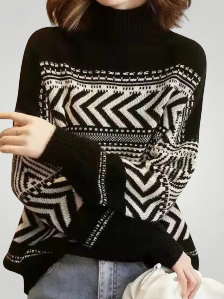 Pull Élégant à Col Montant Chic 6 - Mode Lumière