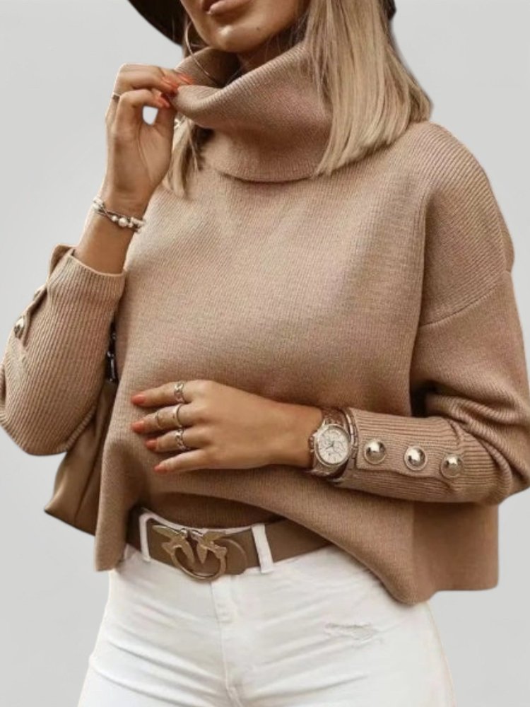 Pull Femme Chic à Col Roulé Confortable 2 - Mode Lumière