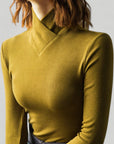 Pull Femme Col Roulé Asymétrique Élégant 1 - Mode Lumière