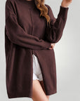 Pull Femme Col Roulé Élégant avec Fente 8 - Mode Lumière