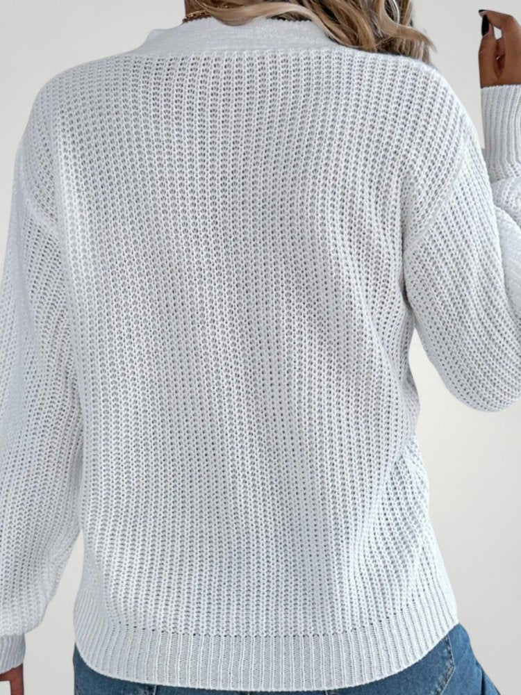 Pull Femme Col V Élégant et Confortable 2 - Mode Lumière