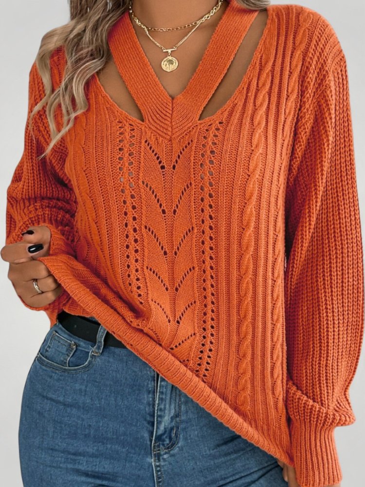 Pull Femme Col V Élégant et Confortable 4 - Mode Lumière