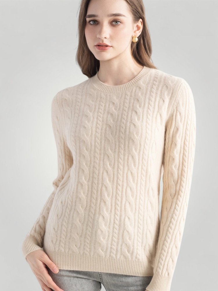 Pull Femme Confortable à Col Rond 2 - Mode Lumière