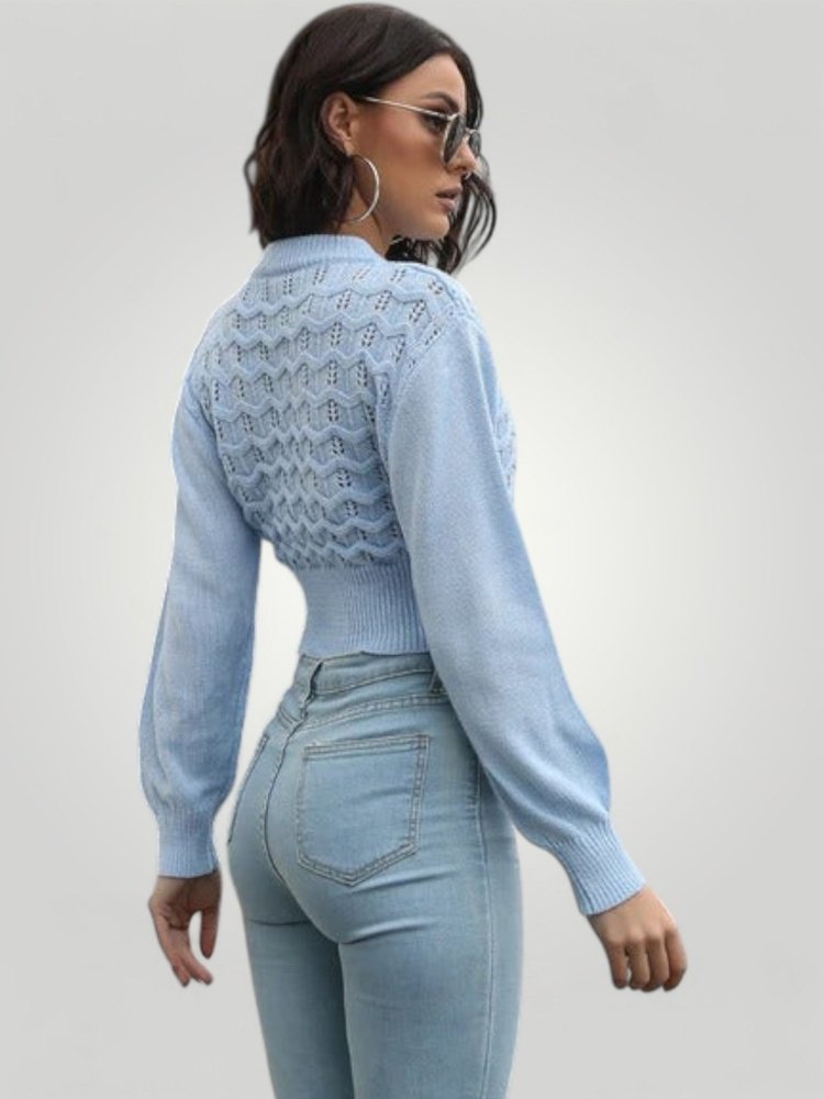 Pull Femme Élégant à Encolure Ronde 2 - Mode Lumière