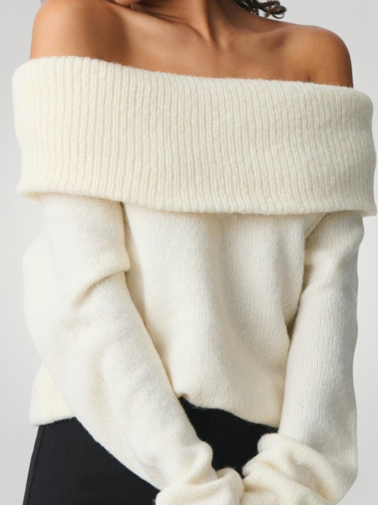 Pull Femme à Épaules Dénudées Élégant 5 - Mode Lumière