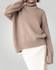 Pull Femme Oversize Confortable à Col Roulé 1 - Mode Lumière