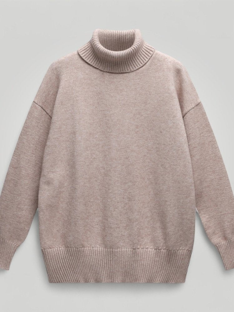 Pull Femme Oversize Confortable à Col Roulé 2 - Mode Lumière