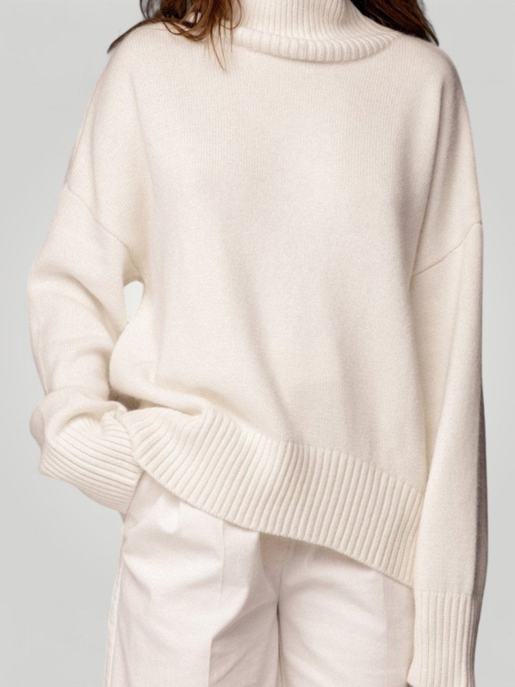 Pull Femme Oversize Confortable à Col Roulé 5 - Mode Lumière
