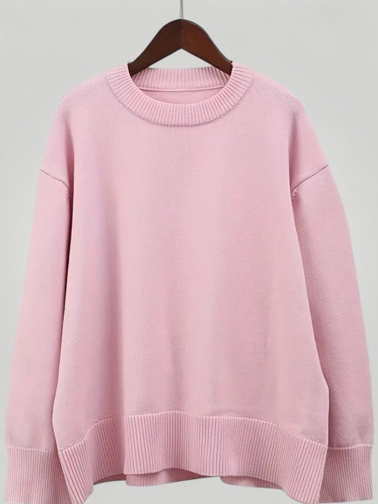 Pull Femme Oversize Confortable en Rose 3 - Mode Lumière