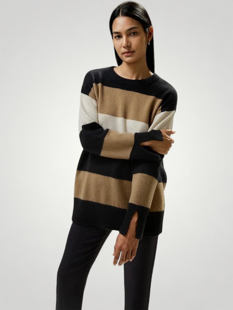 Pull Femme Rayé Élégant et Confortable 1 - Mode Lumière