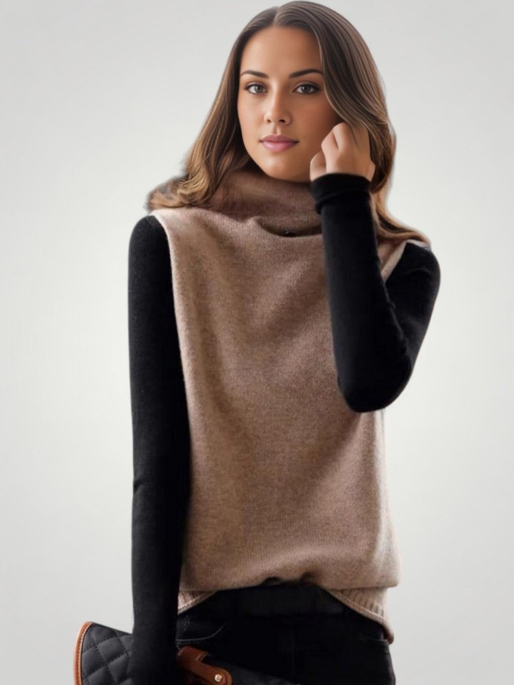 Pull Femme Rétro Confortable au Col Roulé 0