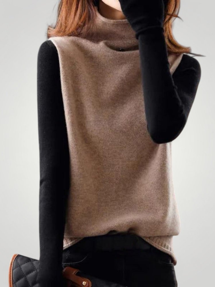 Pull Femme Rétro Confortable au Col Roulé 1