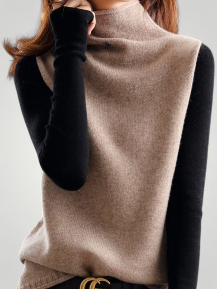 Pull Femme Rétro Confortable au Col Roulé 2