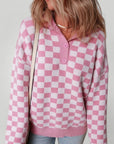 Pull Femme à Carreaux Élégant et Confortable 2 - Mode Lumière