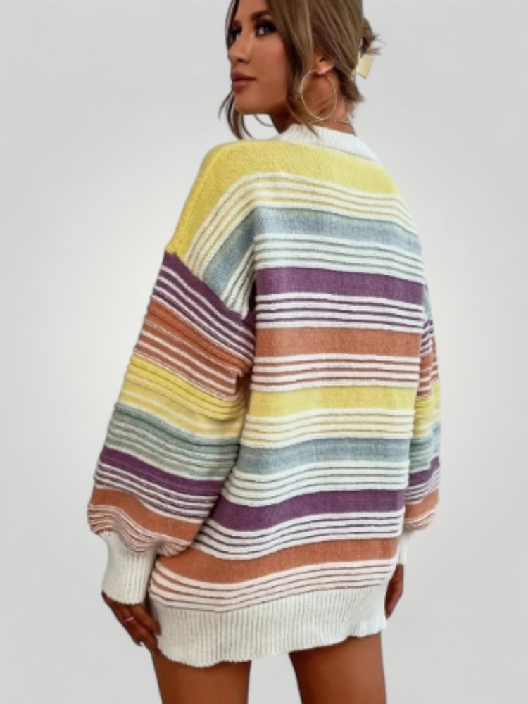 Pull Femme à Rayures Élégantes 2 - Mode Lumière