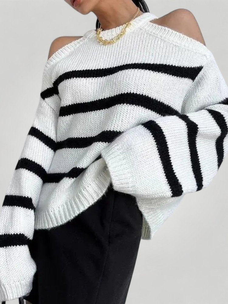 Pull Femme à Rayures Élégantes Confortable 1 - Mode Lumière
