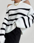 Pull Femme à Rayures Élégantes Confortable 1 - Mode Lumière