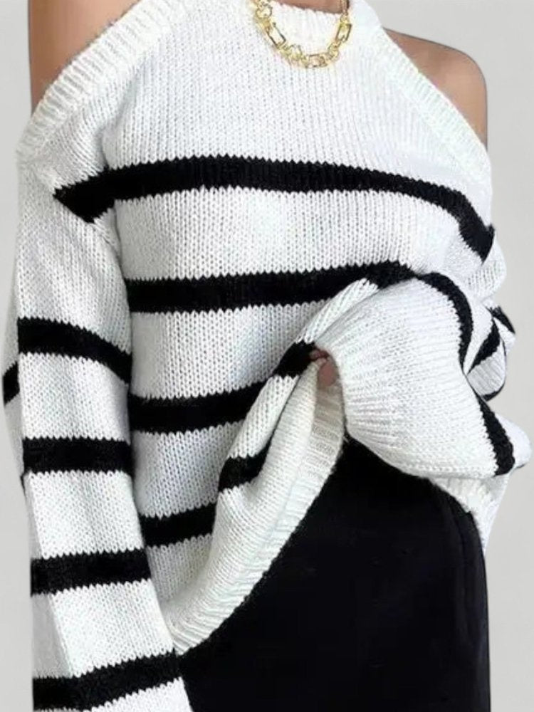 Pull Femme à Rayures Élégantes Confortable 3 - Mode Lumière