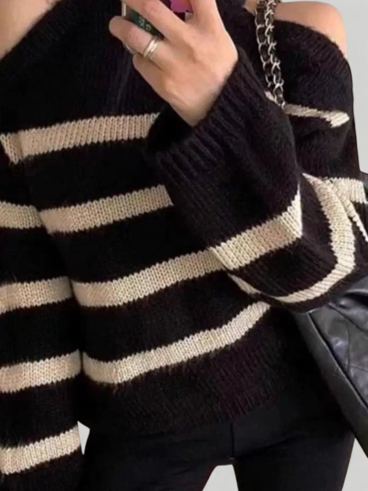 Pull Femme à Rayures Élégantes Confortable 4 - Mode Lumière