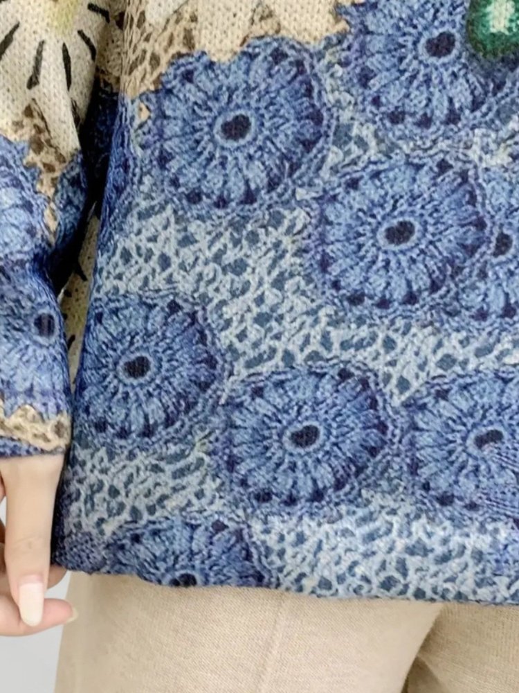 Cardigan Fleuri Manches Longues Élégant 3 - Mode Lumière