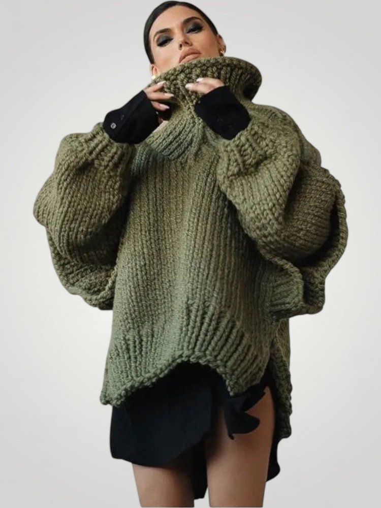 Pull d’Hiver Oversize Femme Confortable 9 - Mode Lumière