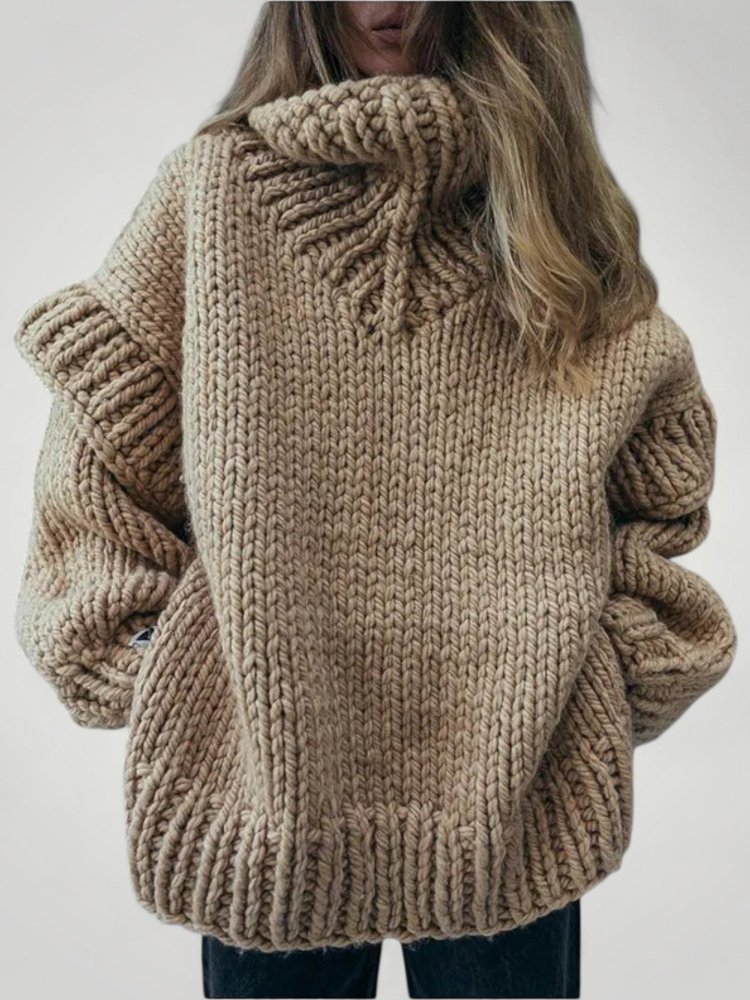 Pull d’Hiver Oversize Femme Confortable 1 - Mode Lumière