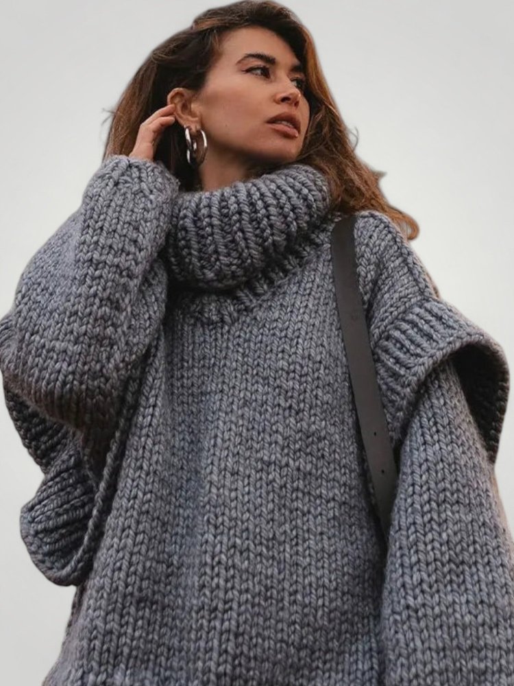 Pull d’Hiver Oversize Femme Confortable 8 - Mode Lumière