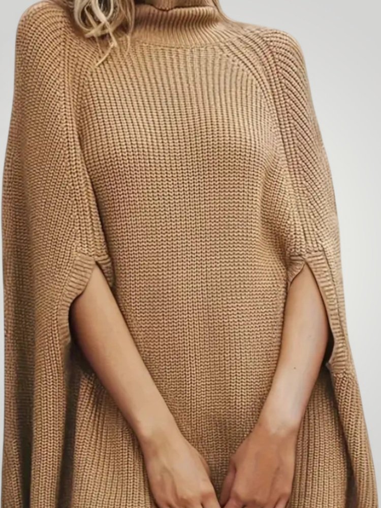 Pull Kaki Lâche au Style Élégant 1 - Mode Lumière