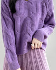 Pull Laine Femme Torsadé Ample et Confortable 6 - Mode Lumière