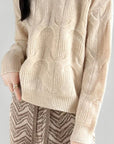 Pull Laine Femme Torsadé Ample et Confortable 5 - Mode Lumière