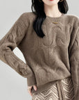 Pull Laine Femme Torsadé Ample et Confortable 2 - Mode Lumière