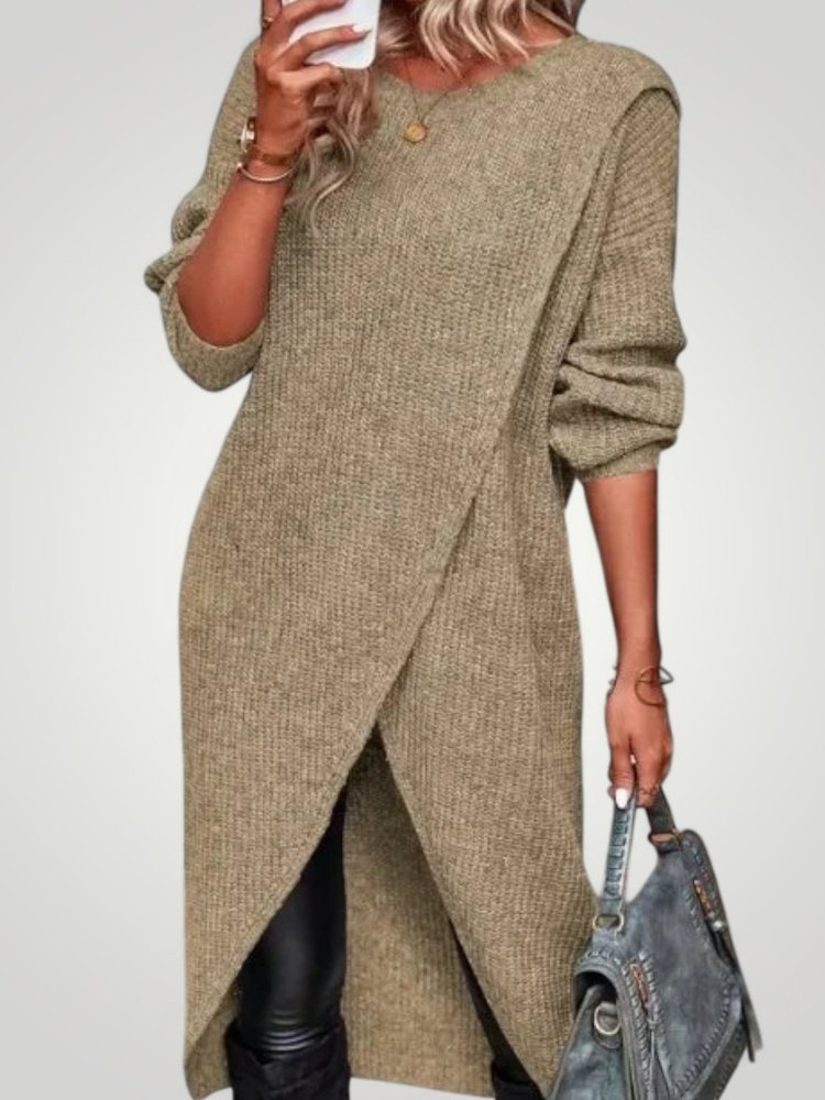 Pull Long Classique Femme Confortable 11 - Mode Lumière