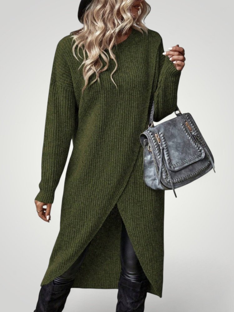 Pull Long Classique Femme Confortable 7 - Mode Lumière