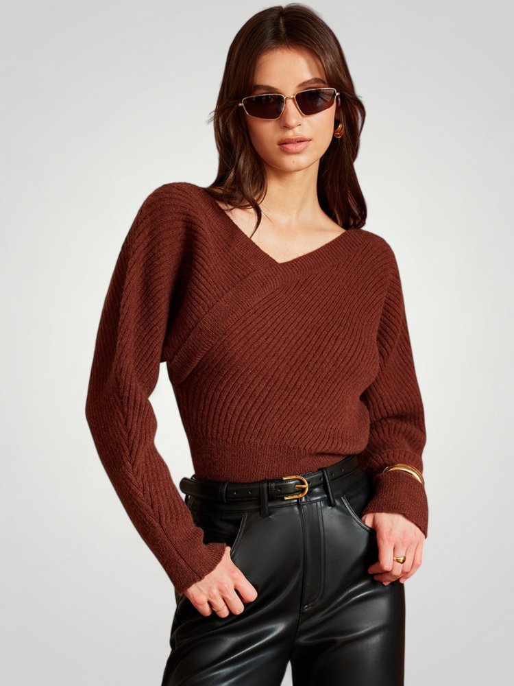 Pull Long Croisé Criss Cross Chic et Confortable 1 - Mode Lumière