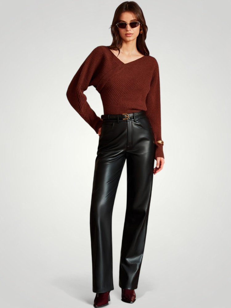 Pull Long Croisé Criss Cross Chic et Confortable 2 - Mode Lumière