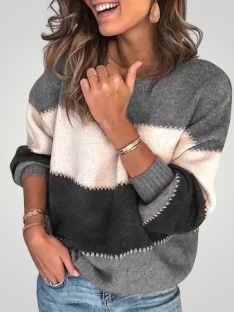 Pull Long Rayé Chic et Confortable 2 - Mode Lumière