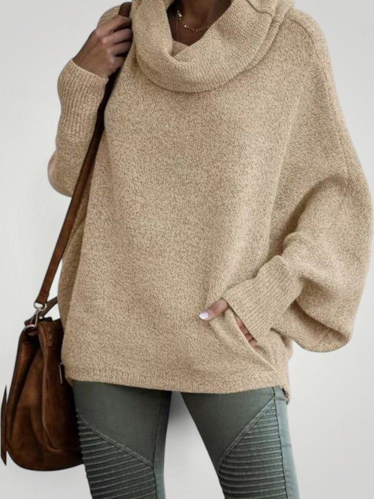 Pull Oversize Chic à Col Roulé 1 - Mode Lumière