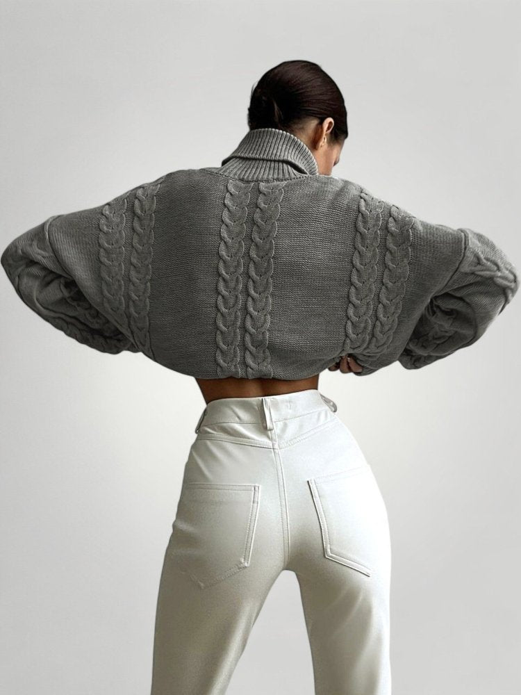 Pull Oversize à Col Roulé Confortable 2 - Mode Lumière