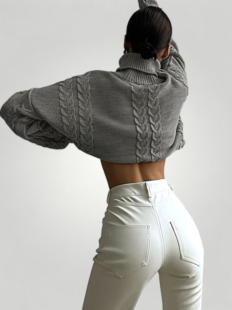 Pull Oversize à Col Roulé Confortable 4 - Mode Lumière